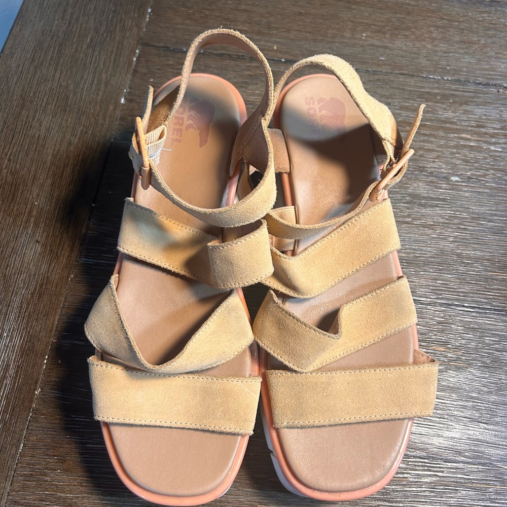 Sorel Joanie III ankle strap wedge sandals size 10 - Picture 5 of 11